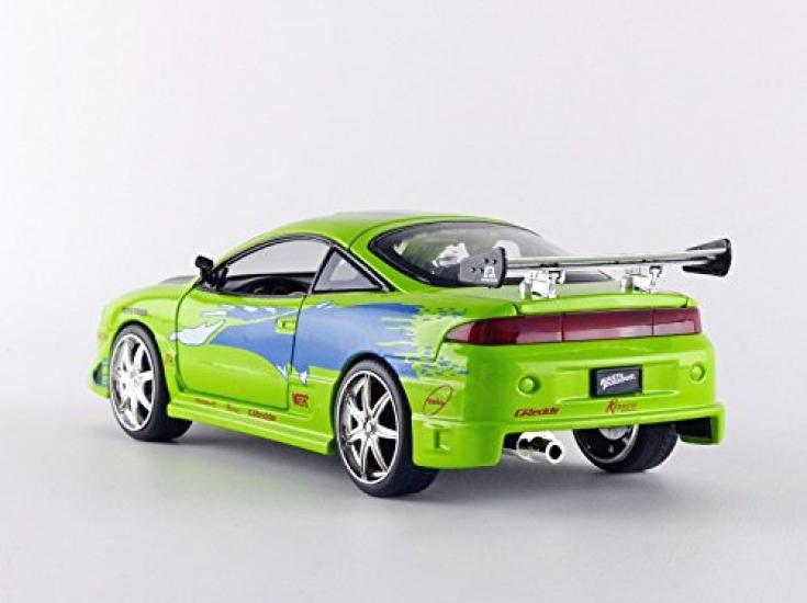 Mitsubishi Eclipse Green Fast Movie by Jada 97603 Brian's "The & Furious" (2001) 1/24