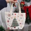 Large Capacity Christmas Canvas Gift Bag Cartoon Merry Christmas Decor  Party Favors