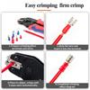 SN-02C Wire Crimping Tool Kit AWG 23-13 for Insulated Wire Electrical Connectors Ring and Spade Terminals and Cable Lugs