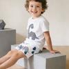Malwee Boy Summer Cotton T Shirt And Shorts Set With Cartoon Dinosaur Prints For Kids Ages 3 To 8