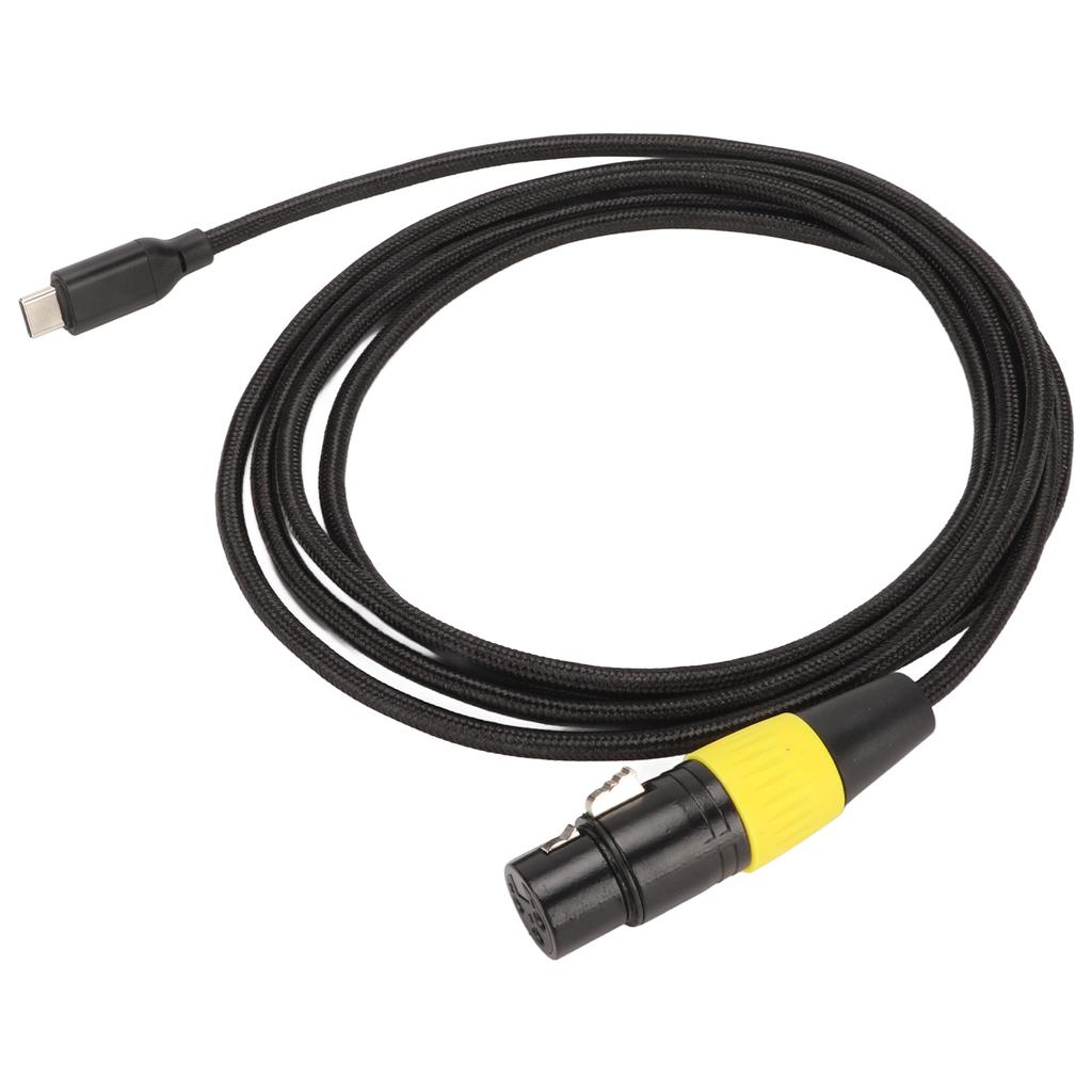 XLR na USB C Kabel Flexibilní Typ C Samec na XLR Samice Kabel Konektor Adaptér pro PC Telefon Tablet 2