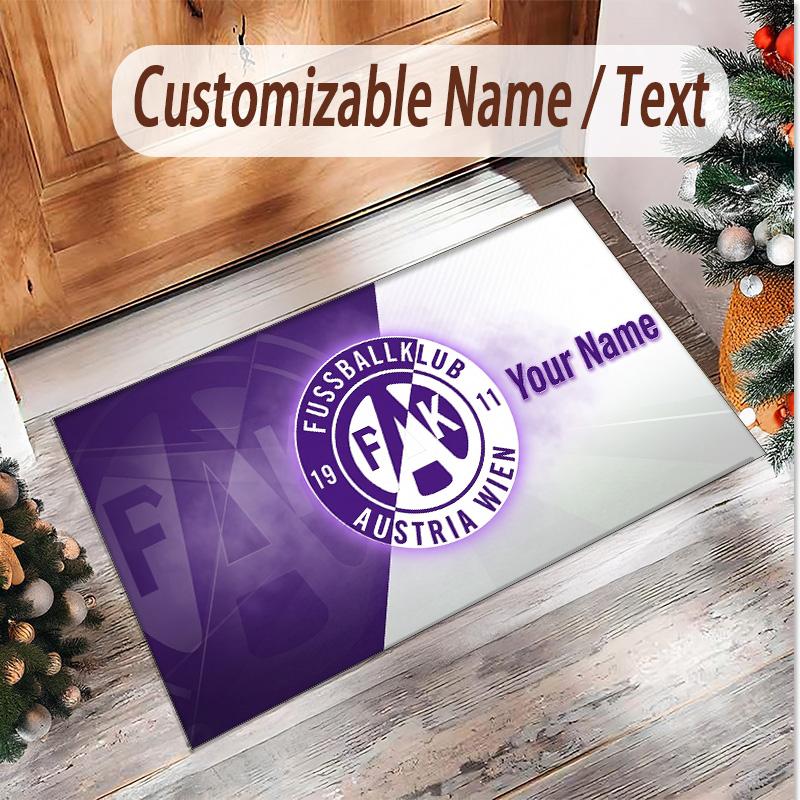 Personalized Crystal Velvet Carpet Austria Wien FC Pattern Non Slip Floor Rug