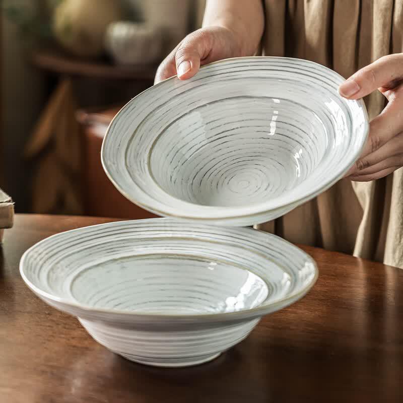 Deou Xingguang Annual Ring Ceramic Noodle Bowl