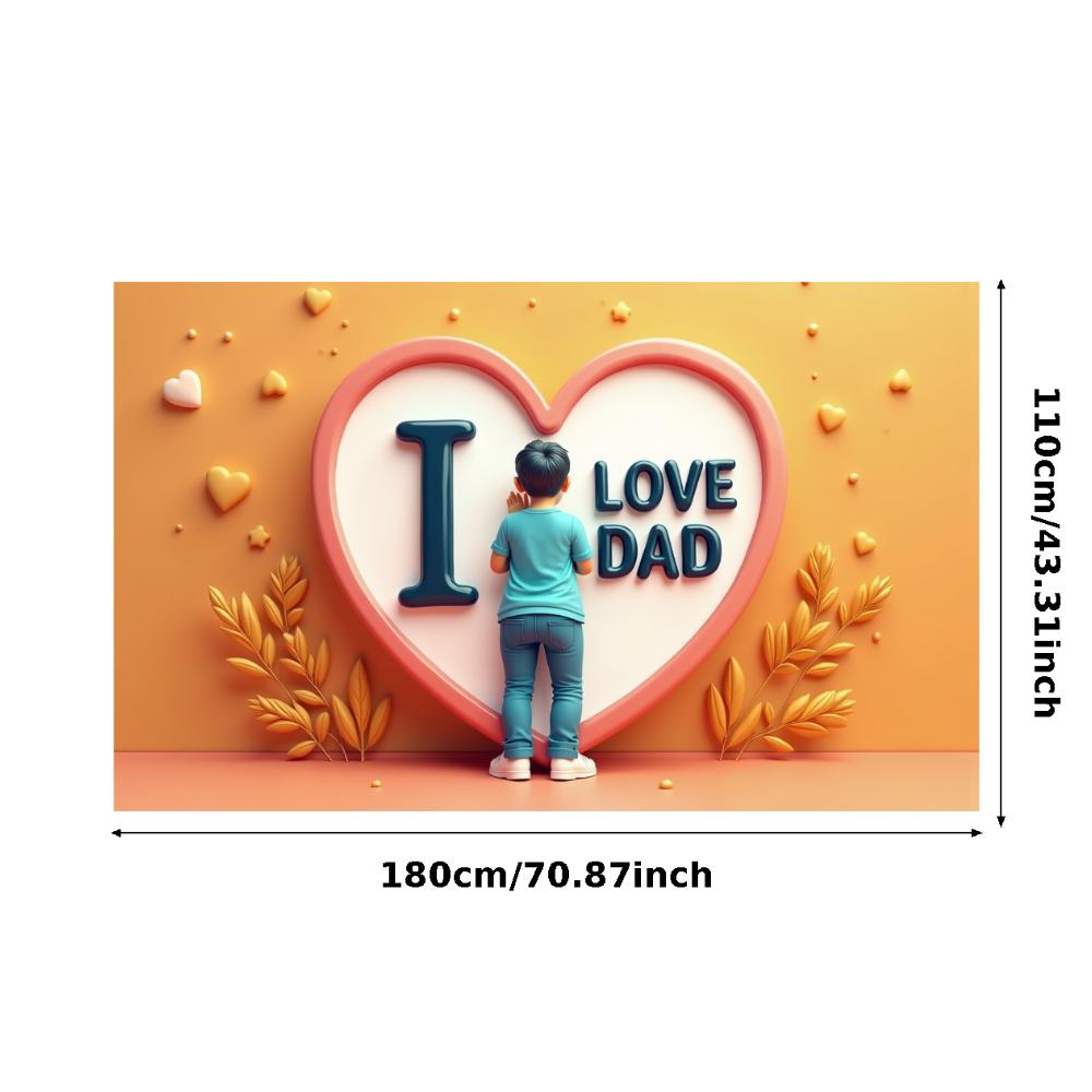 Decorative Tie Home Decoration Sentimental Design Love Dad Sign Orange Background High Quality Dad Celebration Banner