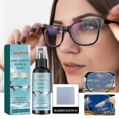 Eyeglass Lens Cleaning Spray - Gentle Anti-Fog Care Solution for Glasses - Streak-Free & Safe Formula