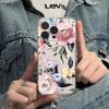 Shiny Flowers for iPhone17promax Space Phone Case Apple 15 Transparent 14/13 Fine Hole 12