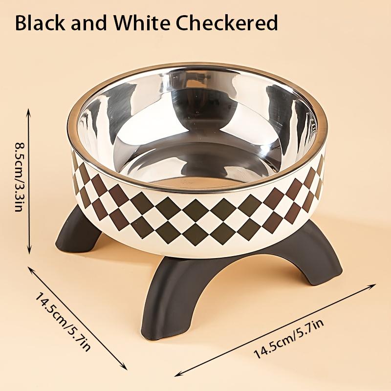 Stainless Steel Non-Slip Pet Bowl - Elevated, Spill-Proof Design for Small Dogs & Cats with Cute Pattern