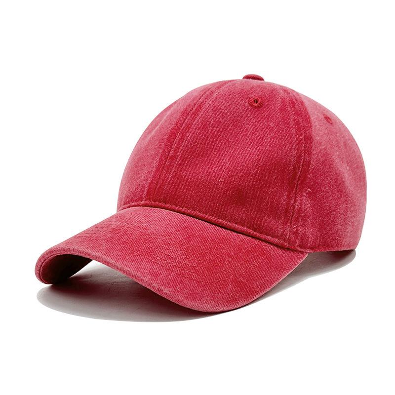 Pure Cotton Old Washed Baseball Cap Soft Top Solid Color Cap Sunshade Sunscreen Hat Embroidery