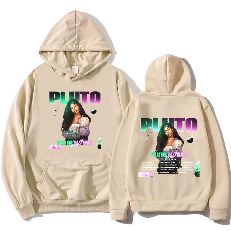PLUTO WORLD Tour 2025 Hoodies Fashion Singer Graphic Printing Sweatshirts Long Sleeve Autumn Hooded Pullovers Streetwear Women