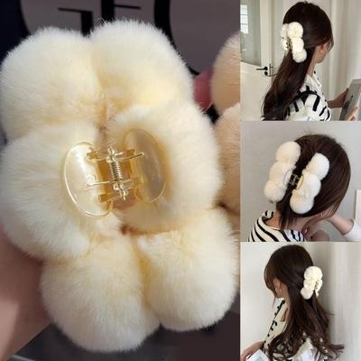 Pinza per Capelli in Peluche per Donna Carina Pinza Artiglio Styling Palle Pelose Capelli Spessi Capelli Sottili Accessori per Capelli Copricapo Regalo