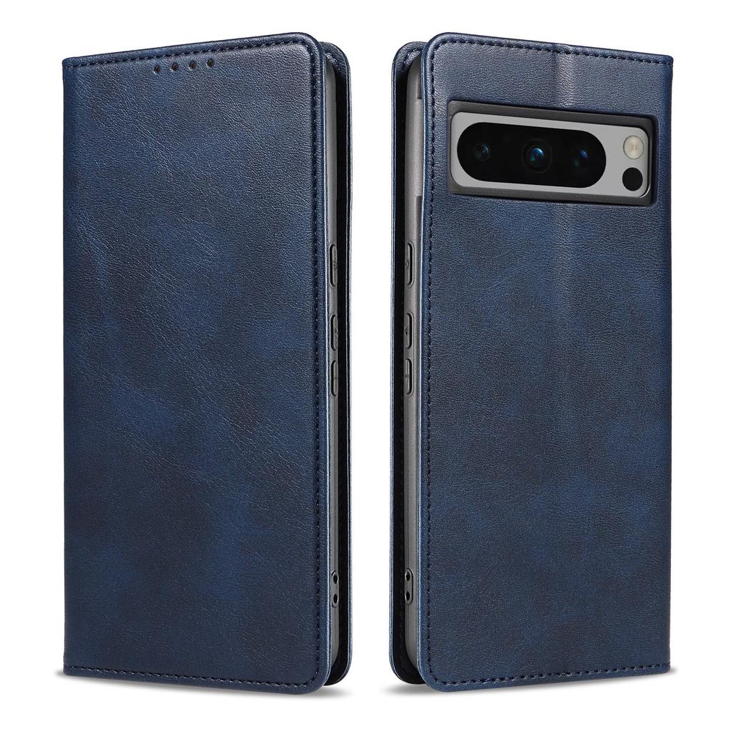 Compatible Pixel 8/8A Leather Case, Pixel 7 Calf Pattern Flip Cover