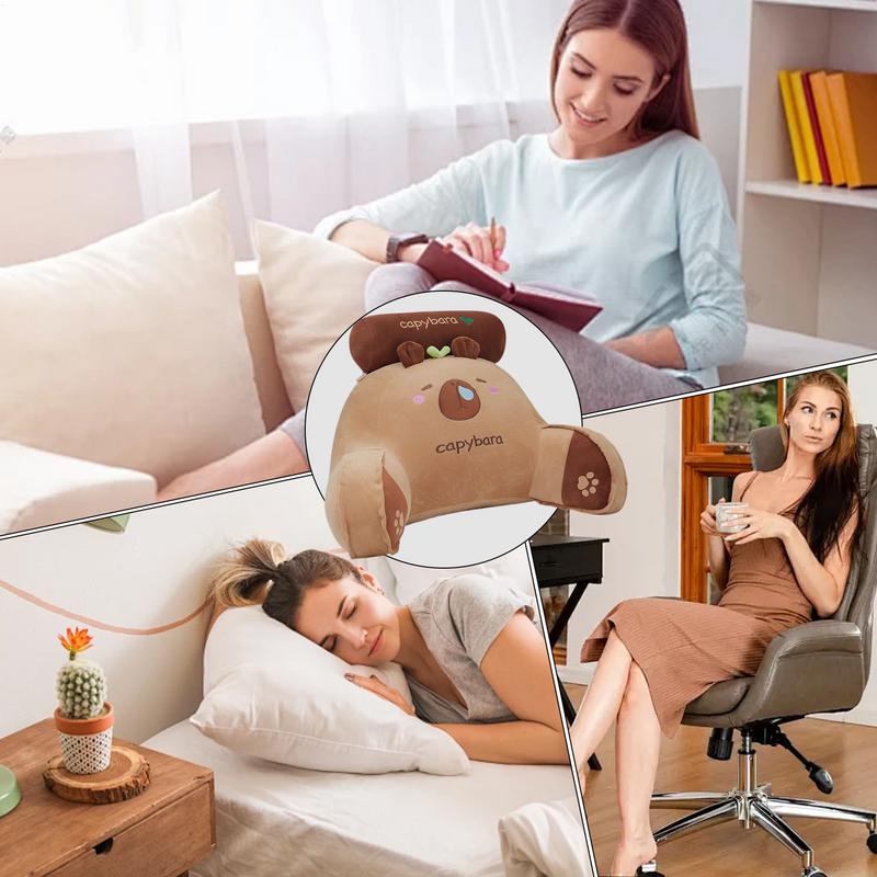 Cartoon Bedside Soft Animal Capybara Pillow Backrest Sofa Cushion Triangle Pillow On The Bed Gifts for Couch Living Room Kids