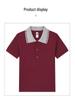 Children's Long-Sleeve White Cotton Polo Shirt for Elementary School Boys and Girls