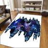Starry Sky Vulnerability Rug Waterproof Non-slip Floor Mat Living Room Carpet Black White Modern Art Style Home Decorative