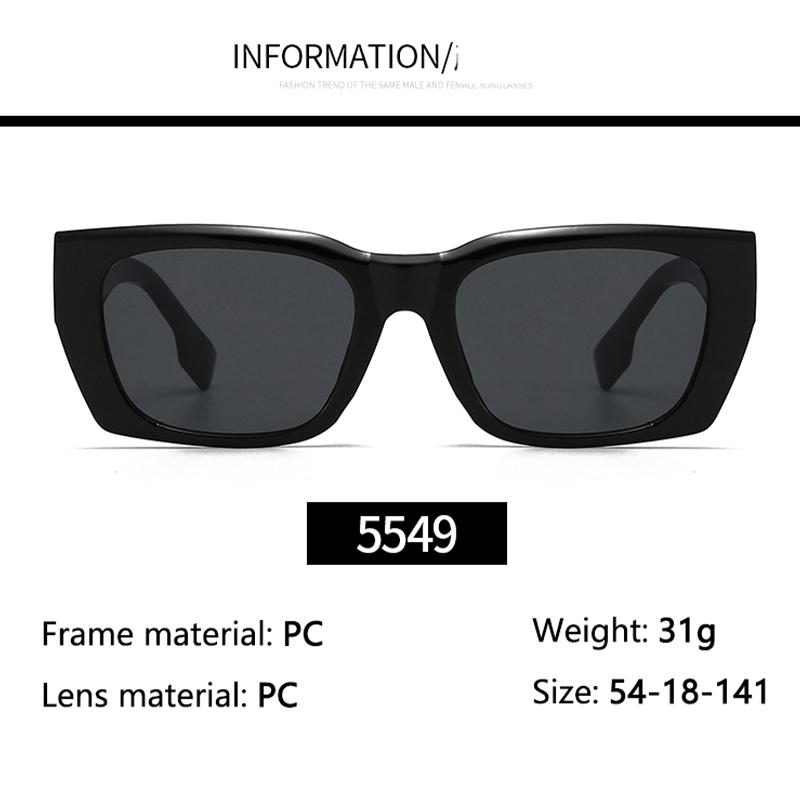 New Letter B Accessories Square Sunglasses Personality Sunglasses Fashion Trend Hollow Sunglasses MN5549