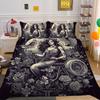 Beauty Skull Printed Home Bedclothes Single Size Polyester Bed Set Man Design Fashion Bedroom Decor