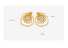 Niche French Geometric Rose Zirconia Hoop Earrings - Colorfast Titanium & Stainless Steel Jewelry for Women