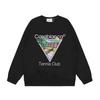 American Trendy Brand Casablanca Crew Neck Sweater Hoodie Men's Couple Ins Autumn and Winter Thickened Long-sleeved Women's T