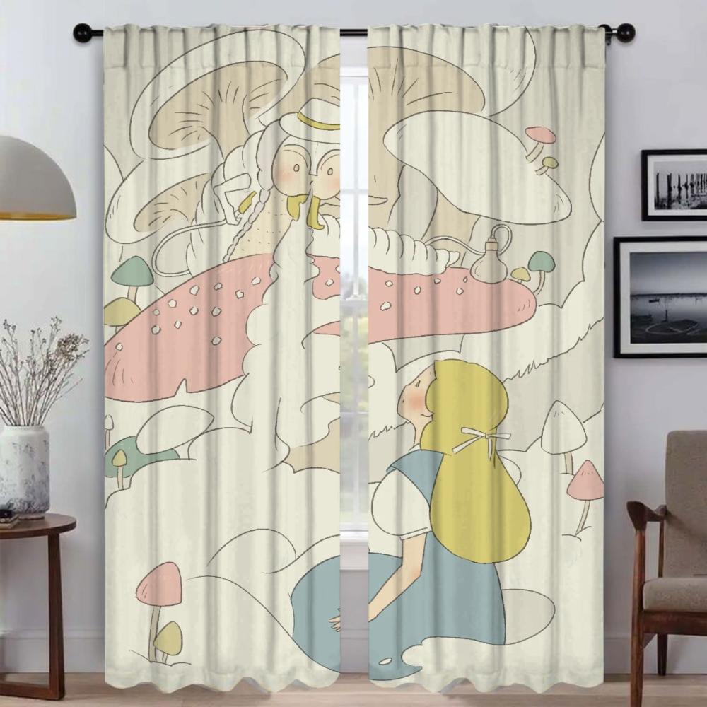 Dream Girl Curtains Child Room Partition Kitchen Curtains for Camera Halloween Decoration Blackout Curtain Shades Living Elegant