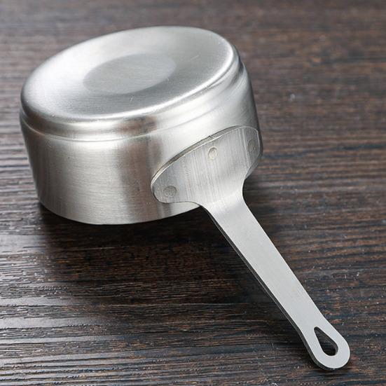 Edelstahl-Saucentasse mit Griff Wiederverwendbare Metall-Dippschalen Kleine Gewürzschale für Ketchup Vorspeisen Sojasauce
