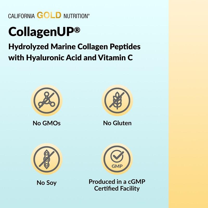 CollagenUP®, Hydrolyzed Marine Collagen Peptides with Hyaluronic Acid and Vitamin C, Unflavored, 2.2 lb (1 kg)
