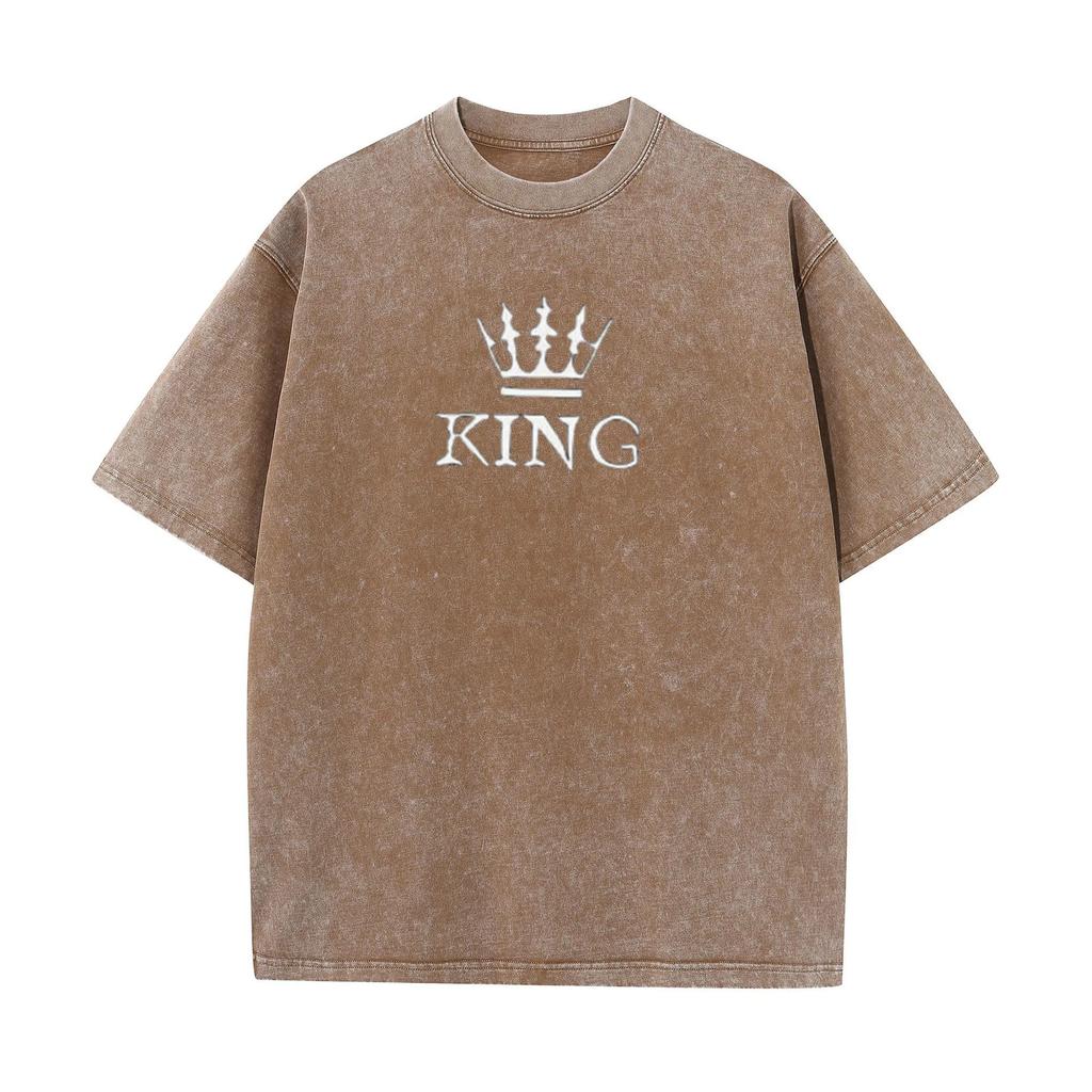 3D Printed King Crown Pattern T-Shirt Men Women Cotton Short Sleeve Casual Graphic Tee Streetwear Unisex Top