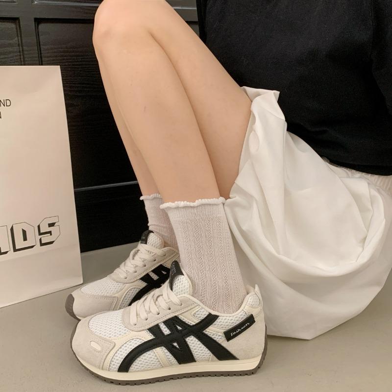 Round Head Thick Bottom Breathable Mesh Women's Autumn New Lightweight and Versatile Casual Sports Shoes