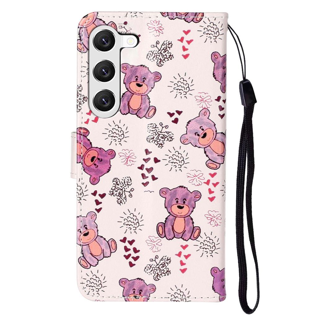 For Samsung Galaxy S24 Cover Pattern Printing Leather Wallet Flip Stand Phone Case