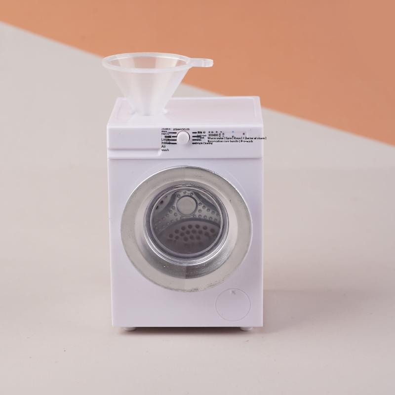 1 Set 1:12 Scale Laundry Room Appliance Miniature Dollhouses Simulation Mini Rechargeable Washing Machine Model