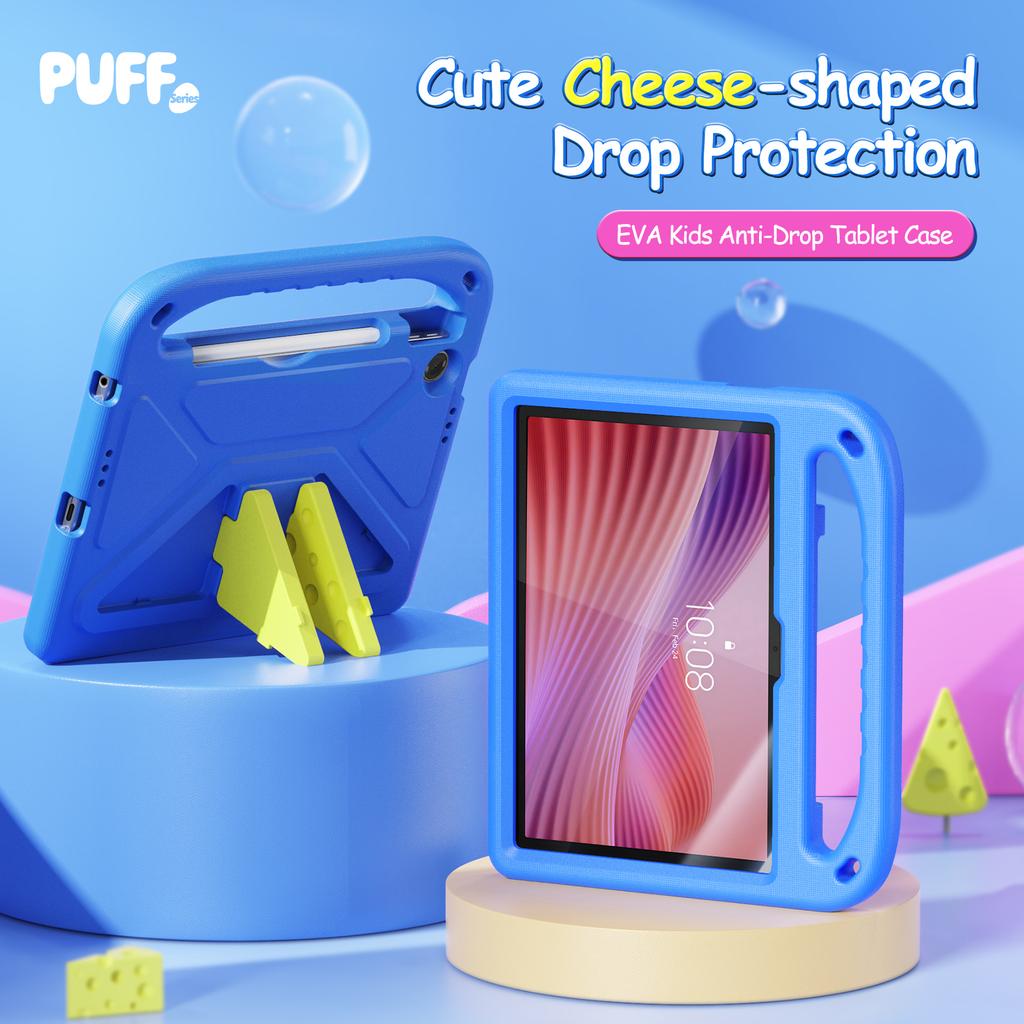 Pro Lenovo Tab 10.1 (2025)/Lenovo Tab K10 (2. gen) Pouzdro na tablet se stojánkem DUX DUCIS Puff Series EVA Dětský nárazuvzdorný kryt