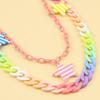 Double Layer Star Belt Chain Rainbow Cross Pants Chain Punk Heart Waist Chain  Jeans Decor