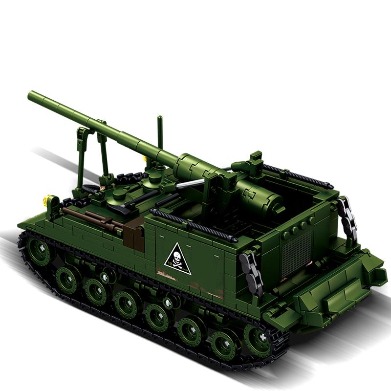 Military War Series World War Army Building Blocks Tank Destroyer M40 Gun Motor Carriage Model DIY Kids Toys Boy Gift