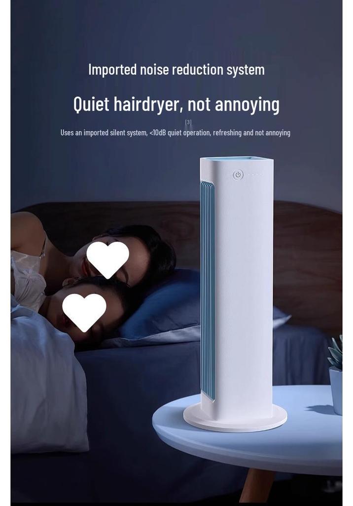Silent Bladeless Wall-Mounted Fan for Cooling Bedrooms & Bathrooms