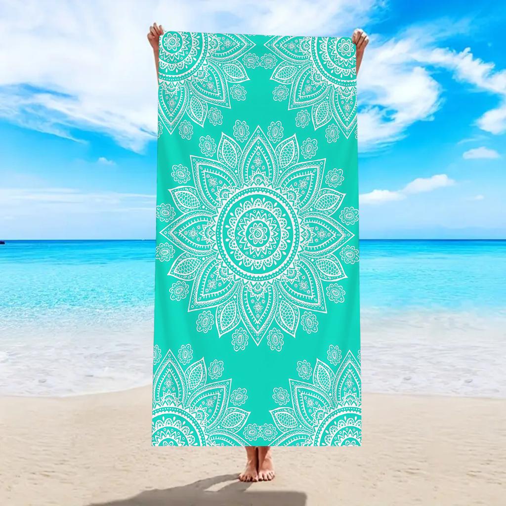 1pz Telo mare bohémien, microfibra ultra-fine essenziale per piscina, spiaggia, resort, asciugamano da bagno assorbente ad asciugatura rapida