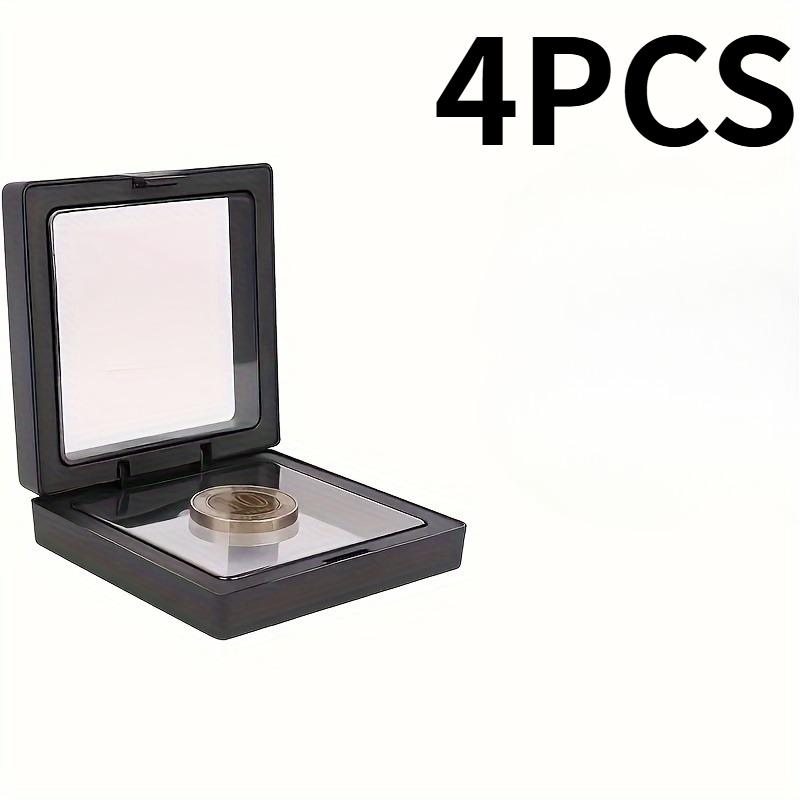

4pcs floating display box,dust-proof jewelry packaging,transparent storage box for necklace,bracelet.Gift Boxes for Retail Use.
