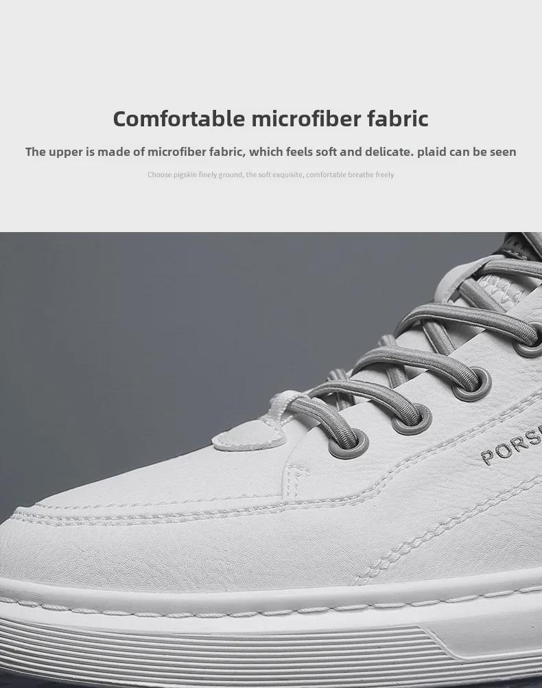 2025 Summer Men's Casual Leather Sneakers - Trendy, Non-Slip, Low-Top Sports Shoes