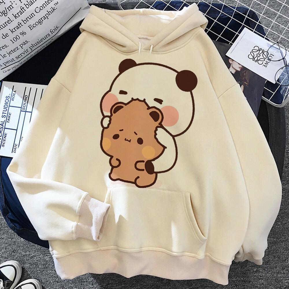 Sudaderas con capucha de dibujos animados para parejas Bubu Dudu Sudaderas lindas estampadas Ropa para mujer y hombre Manga larga Forro polar Sueltas con capucha