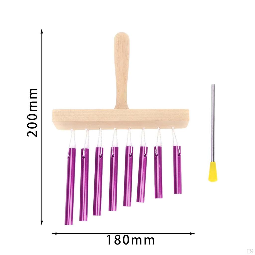 -Percussion, -Preschool Toys, 8 Tone Aluminum Alloy Wind Chimes, Kids Percussion Tube Instrument for