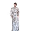 European and American women's clothing spring new fashion temperament retro polka dot bubble sleeve big swing dress