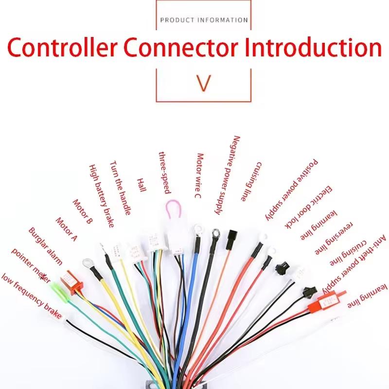 1Pcs Electric Bike Brushless DC Motor Controller 48V-60V-64V For Electric Bicycle E-bike Controller High Quality Accessories