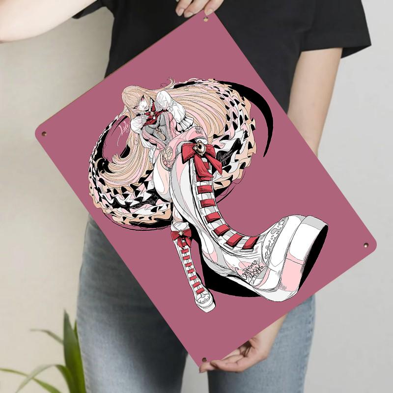 

Gothic Lolita Girl Metal Tin Sign Anime Peripheral Wall Decor Creative Home Hanging Ornament 20x30cm（7.8x11.8inch）