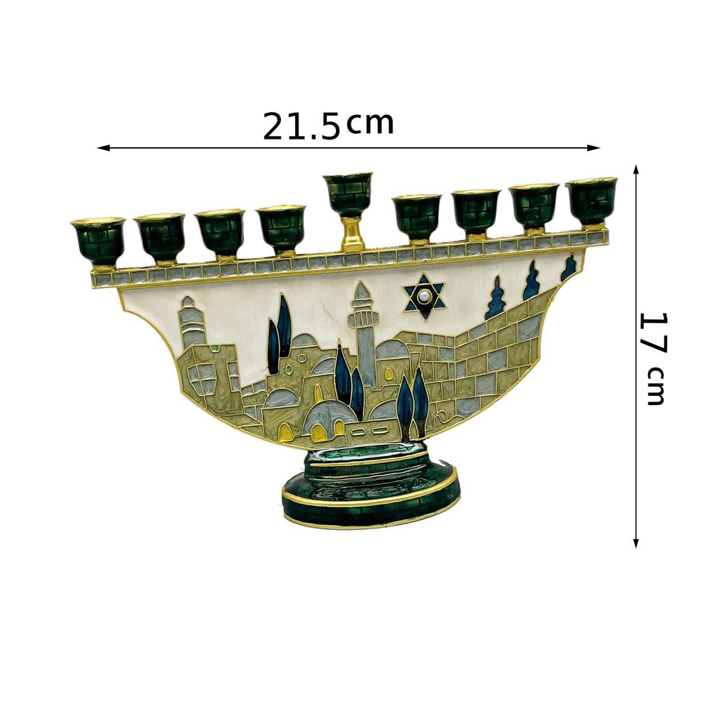 9 Branch Candle Holder 9 Head Candlestick Stand for for Hanukkah Menorah Candelabrum Christmas Party Wedding Celebration Decor
