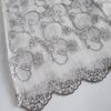 Used Virens Light Gray Embroidered Stole Cotton Linen