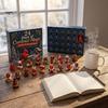 Christmas Desk Decor Red Bird Advent Calendar, 24 Unique Miniature Holiday Ornament Set Figurines, Tree Hanging Ornaments for Gifts Parent Child