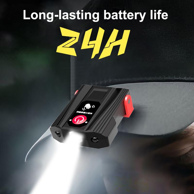 Induction Cap Clamp Lamp Head-mounted High-intensity Outdoor Hiking Fishing Lamp Ultra-bright Portable Headlamp Cap Brim Lamp