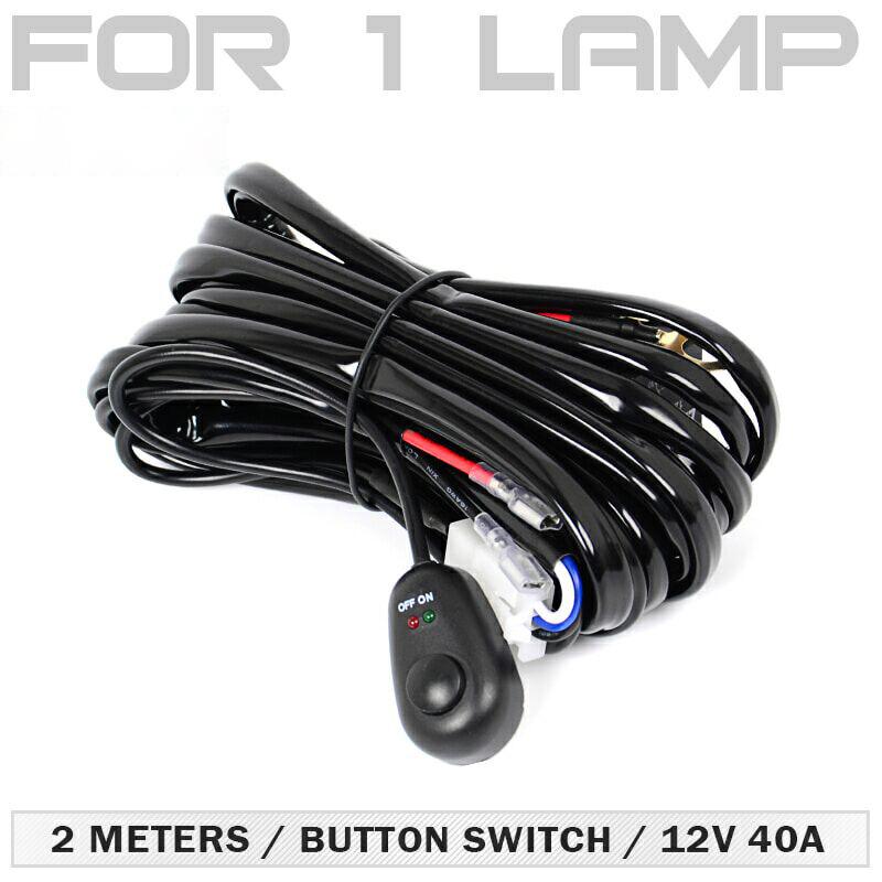 LED Light Bar Wiring Harness 12V 40A Relay Wireless On-off Switch 180W\300w Offroad Car Strobe Work Head Fog Light 2 Leads Wire