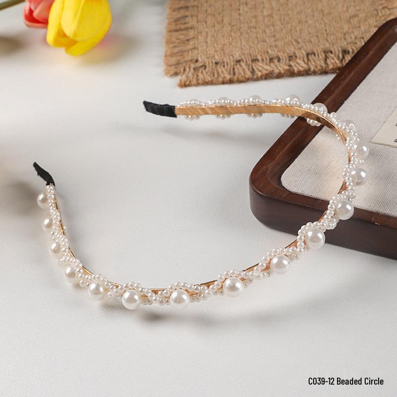Women's French Retro High-End Pearl Headband: Versatile Hair Accessory for Styling and Face Washing