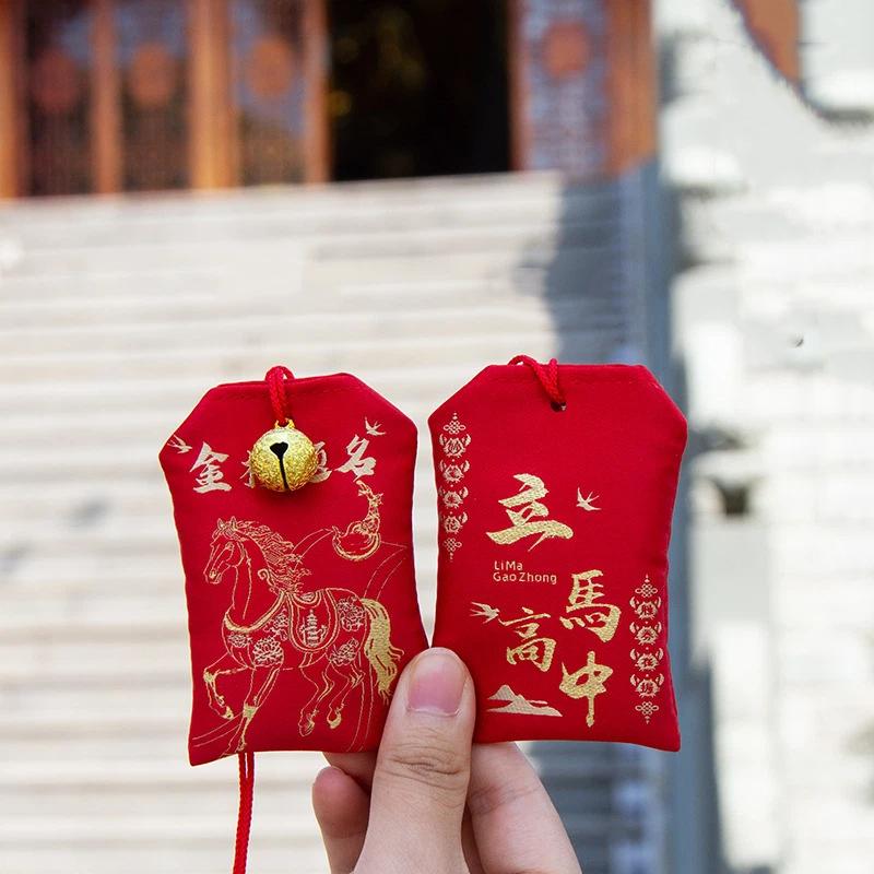 Pferd Amulett Talisman im chinesischen Stil Beten Glück Gesundheit Sicherheit Glücksbringer Reichtum Beutel Anhänger Schlüsselanhänger Paargeschenk