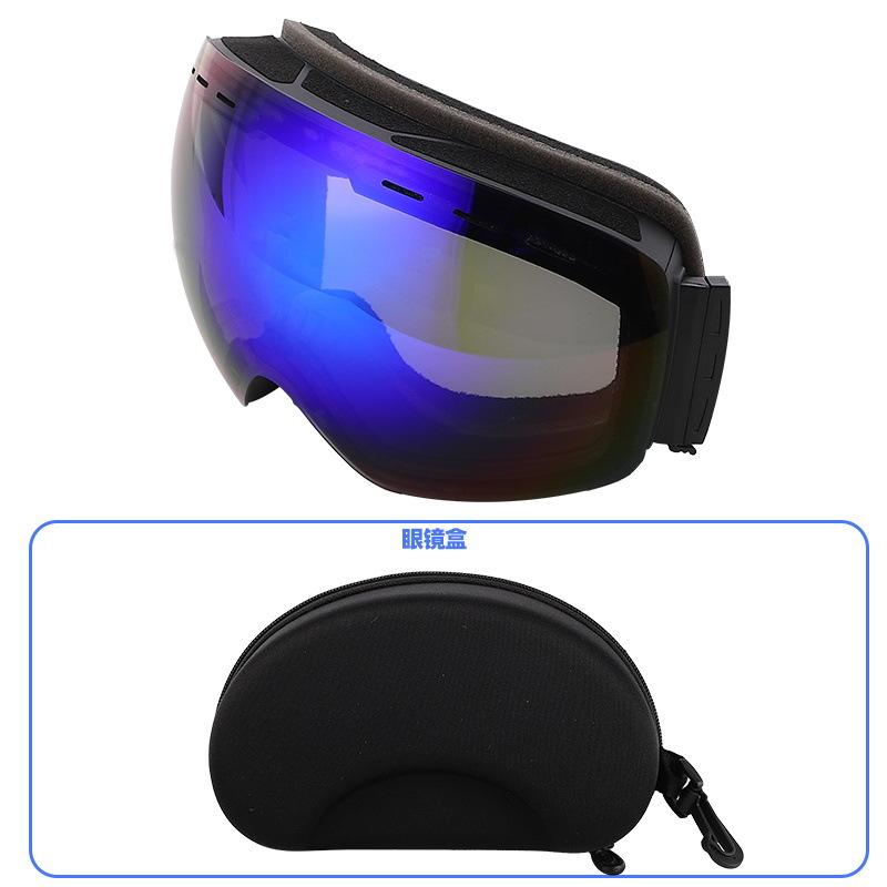 

Лыжные очки, очки для мужчин и женщин, взрослые лыжные очки, безрамные, двухслойные, противотуманные, ветрозащитные лыжные очки Black frame true blue