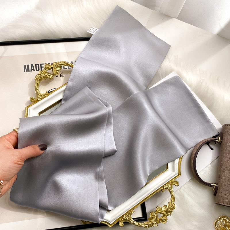 

Однотонный 100% Натуральный Настоящий Шелковый Шарф Женский Платок Квадратные Шарфы Накидка Косынка Тутовый Шелк Весенняя Мода Роскошный Высокое Качество Хиджаб